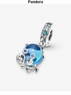 Pandora Murano Glass Cute Octopus Dangle Charm